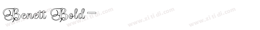 Benett Bold字体转换
